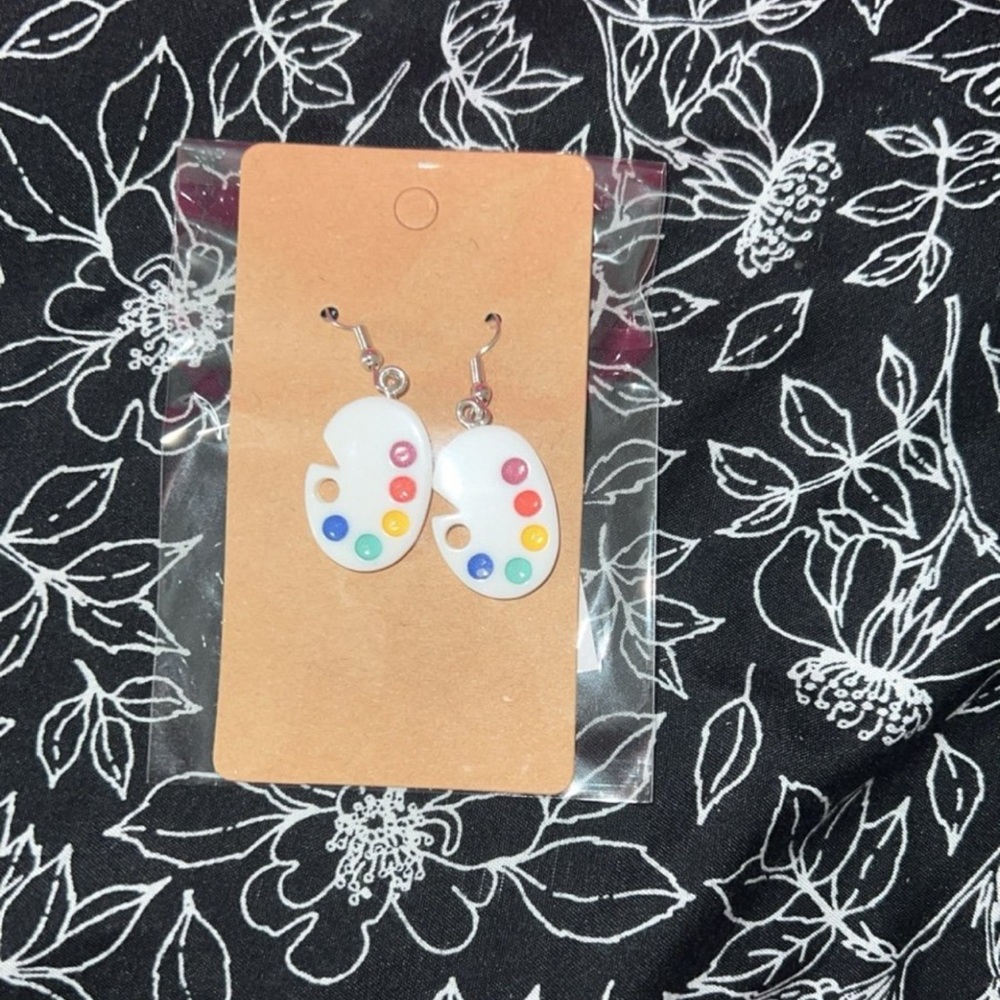 Colorful Paint Palette Earrings